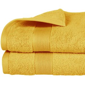 Atmosphera Badhanddoek Towelmaster - 6x - okergeel - luxe - 70 x 130 cm - katoen - 450 grams - badkamer handdoek