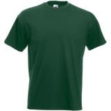 Set van 2x stuks basic donker groene t-shirt voor heren - voordelige 100% katoen shirts - Regular fit, maat: XL (42/54)