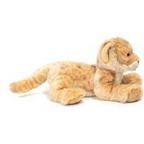 Hermann Teddy Knuffeldier Leeuwin - zachte pluche stof - premium knuffels - lichtbruin - 32 cm - wilde katten - roofdieren
