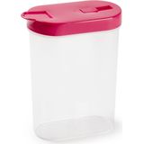 Plasticforte Voedselcontainer strooibus - 5x - roze - inhoud 1 liter - kunststof - 15 x 7 x 19 cm