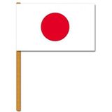 Set van 4x stuks luxe grote zwaaivlaggen Japan 30 x 45 cm - Japanse feestartikelen en versieringen