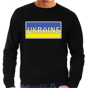 Oekraine / Ukraine landen sweater zwart heren - Oekraine landen sweater / kleding - EK / WK / Olympische spelen outfit