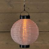 3x stuks luxe solar lampion/lampionnen wit met realistisch vlameffect op zonne-energie 20 cm - sfeervolle zomer tuinverlichting - buitenlampionnen