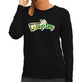 St. Patricks day sweater zwart voor dames - Its your lucky day - Ierse feest kleding / trui/ outfit/ kostuum