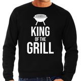 King of the grill bbq / barbecue sweater zwart - cadeau trui voor heren - verjaardag/Vaderdag kado