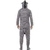 Onesie zebra voor volwassenen