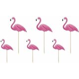 Flamingo cocktailprikkers 30 stuks - kaasprikkertjes