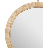 Atmosphera Wandspiegel - rond - D60 cm - rotan - beige - spiegel - bohemien