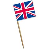 150x stuks Engeland prikkers 10 cm - Cocktailprikkers met Engelse vlag
