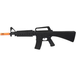 Boland Verkleed speelgoed Politie/Soldaten geweer - machinegeweer - zwart - plastic - 62 cm