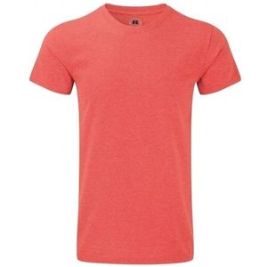 Basic heren T-shirt koraal rood - 65% polyester/35% katoen - Normale pasvorm