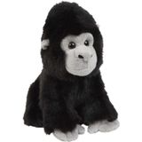 Pluche knuffel dieren Gorilla aap 18 cm - Speelgoed Apen knuffelbeesten