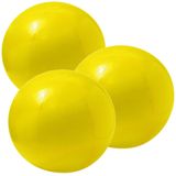 10x stuks opblaasbare strandballen extra groot plastic geel 40 cm - Strand buiten zwembad speelgoed