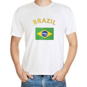 Wit t-shirt Brazilie heren