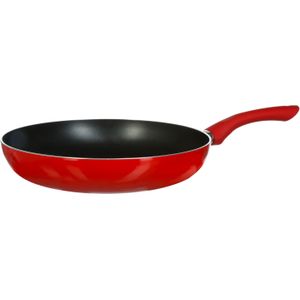 Secret de Gourmet - Koekenpan - Alle kookplaten/warmtebronnen geschikt - rood/zwart - Dia 28 cm