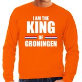 Koningsdag sweater I am the King of Groningen - heren - Kingsday Groningen outfit / kleding / trui