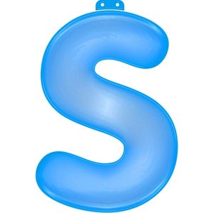 Opblaas letter S blauw
