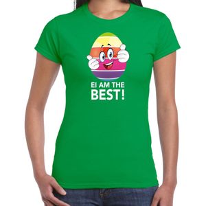 Vrolijk Paasei ei am the best t-shirt / shirt - groen - dames - Paas kleding / outfit