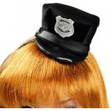 Chaks Politie verkleed diadeem/haarband - zwart - voor volwassenen - one size
