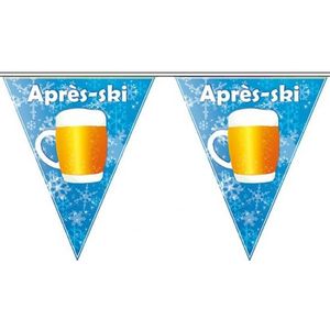 8x Apres ski vlaggenlijn 5 meter - Apres ski artikelen/feestversiering