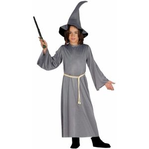 Grijs tovernaar kostuum / outfit voor kinderen - cape met tovenaarshoed