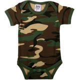 Set van 2x stuks baby rompertje army camouflage print - Leuk opvallend, maat: 62-68 (2-6 mnd)