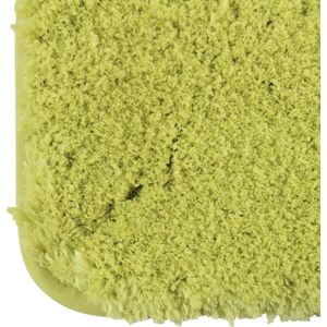 MSV Badkamerkleedje/badmat tapijt - voor de vloer - appelgroen - 50 x 70 cm - Microfibre - langharig