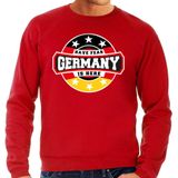 Have fear Germany is here sweater met sterren embleem in de kleuren van de Duitse vlag - rood - heren - Duitsland supporter / Duits elftal fan trui / EK / WK / kleding