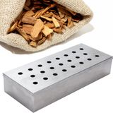 Vaggan Smokerbox - voor de BBQ - RVS - 24 x 10 x 4,5 cm - rookbox - voor rookhout