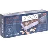 Vaggan Smokerbox - voor de BBQ - RVS - 24 x 10 x 4,5 cm - rookbox - voor rookhout