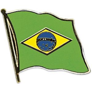 Pin speldje broche vlag Brazilie 20 mm - Landen supporters artikelen