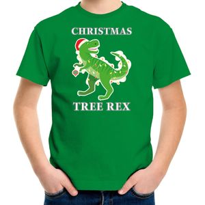 Christmas tree rex Kerstshirt / Kerst t-shirt groen voor kinderen - Kerstkleding / Christmas outfit