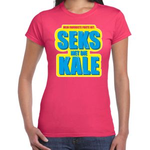 Foute party Seks met die Kale verkleed/ carnaval t-shirt roze dames - Foute hits - Foute party outfit/ kleding