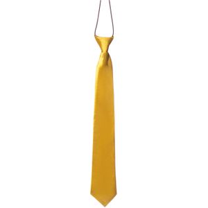 Partychimp Carnaval verkleed accessoires stropdas zijdeglans - goud - polyester - heren/dames