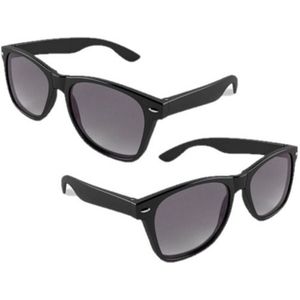 4x stuks hippe zonnebril met zwart montuur - verkleed brillen