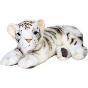 Hansa Pluche Witte Tijger Pup Knuffel Liggend 26 cm