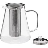 Secret de Gourmet - Theepot - glas/rvs - met filter - 1300 ml