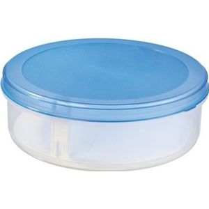 2x Ronde taartdoos 35 cm transparant/blauw - 8,3 liter