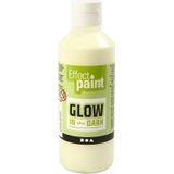 Gele glow in the dark verf 250 ml