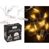 Out of the Blue lichtslinger - LED verlichte knijpertjes - warm wit - 160 cm - kerstkaarten ophangen