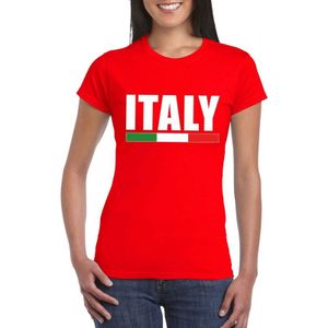 Rood Italy/ Italie supporter shirt dames