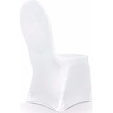 Set van 50x stuks universele witte elastische stoelhoezen 50 x 105 cm - Trouwerij/bruiloft feestartikelen versiering