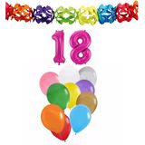 Folat Verjaardag versiering - 18 jaar - slingers/ballonnen