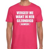 Vergeef me want ik heb gezondigd (alweer) - shirt roze voor heren - heren feest t-shirts