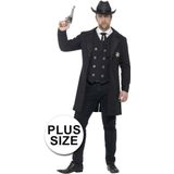 Grote maten politie sheriff wilde westen verkleedkleding kostuum voor heren