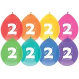 24x Ballonnen 2 jaar - Verjaardag - Kinderfeestje - Leeftijd versiering