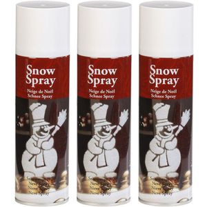 3x Sneeuwspray/spuitsneeuw bussen 300 ml - Kunstsneeuw/nepsneeuw spray