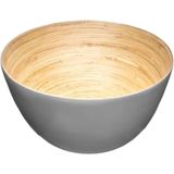 Secret de Gourmet serveer schaaltjes - bamboe grijs - D17 cm - Set 4x