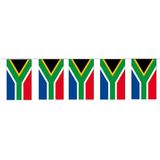 2x Papieren slinger Zuid-Afrika 4 meter - Zuid-Afrikaanse vlag - Supporter feestartikelen - Landen decoratie/versiering