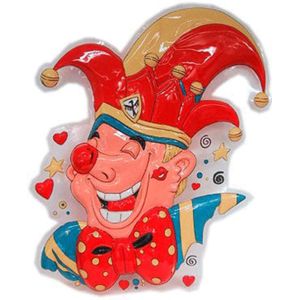 Carnaval wand decoratie bord prins Carnaval / Nar / Clown 60 x 45 cm